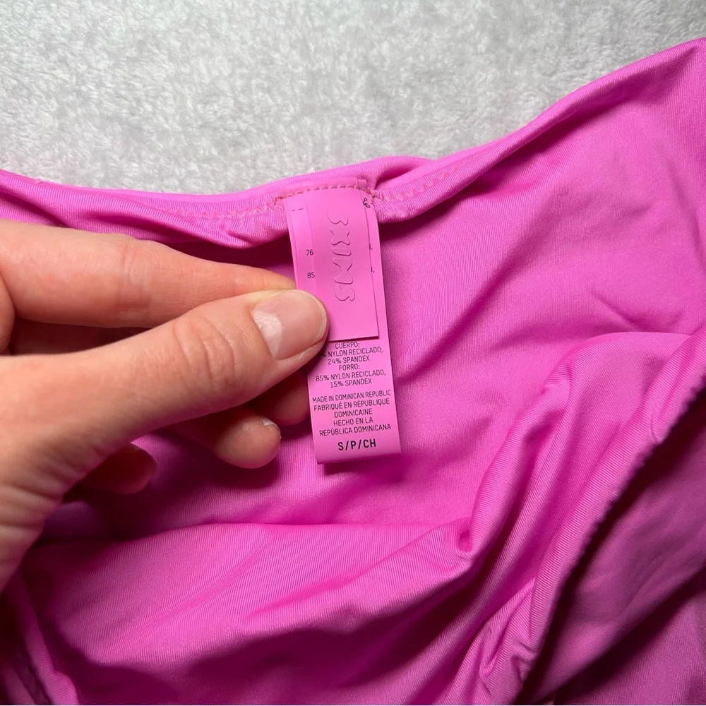 Skims Recycled Swim Mid Waist Swimsuit Bottoms in Pink Size Small